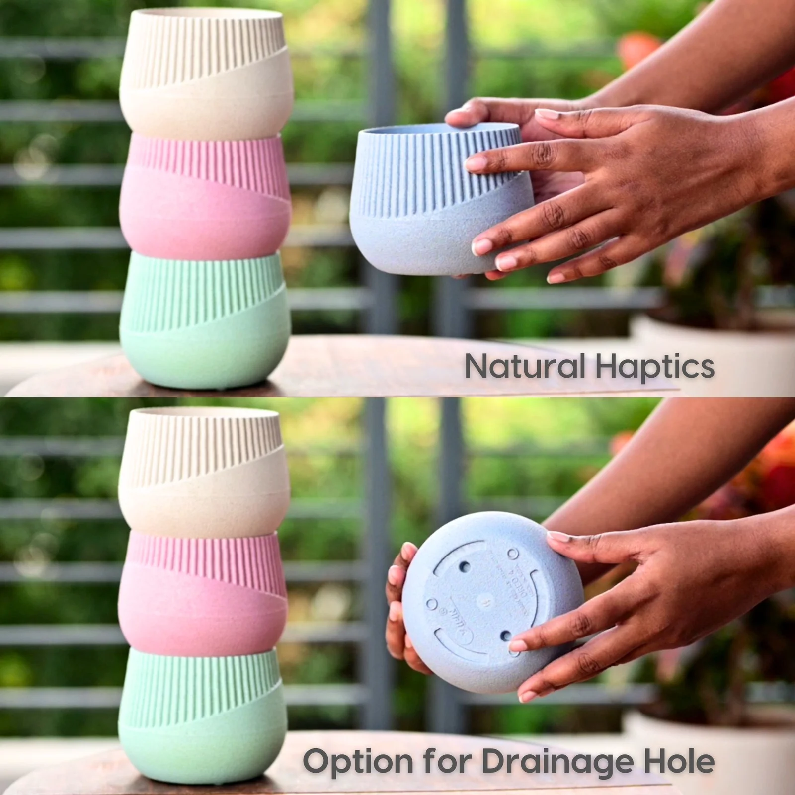 Bamboo Fiber Plant Pot – 4-Inch | Stylish Tabletop Planter For Home & Office Decor Additional View-1