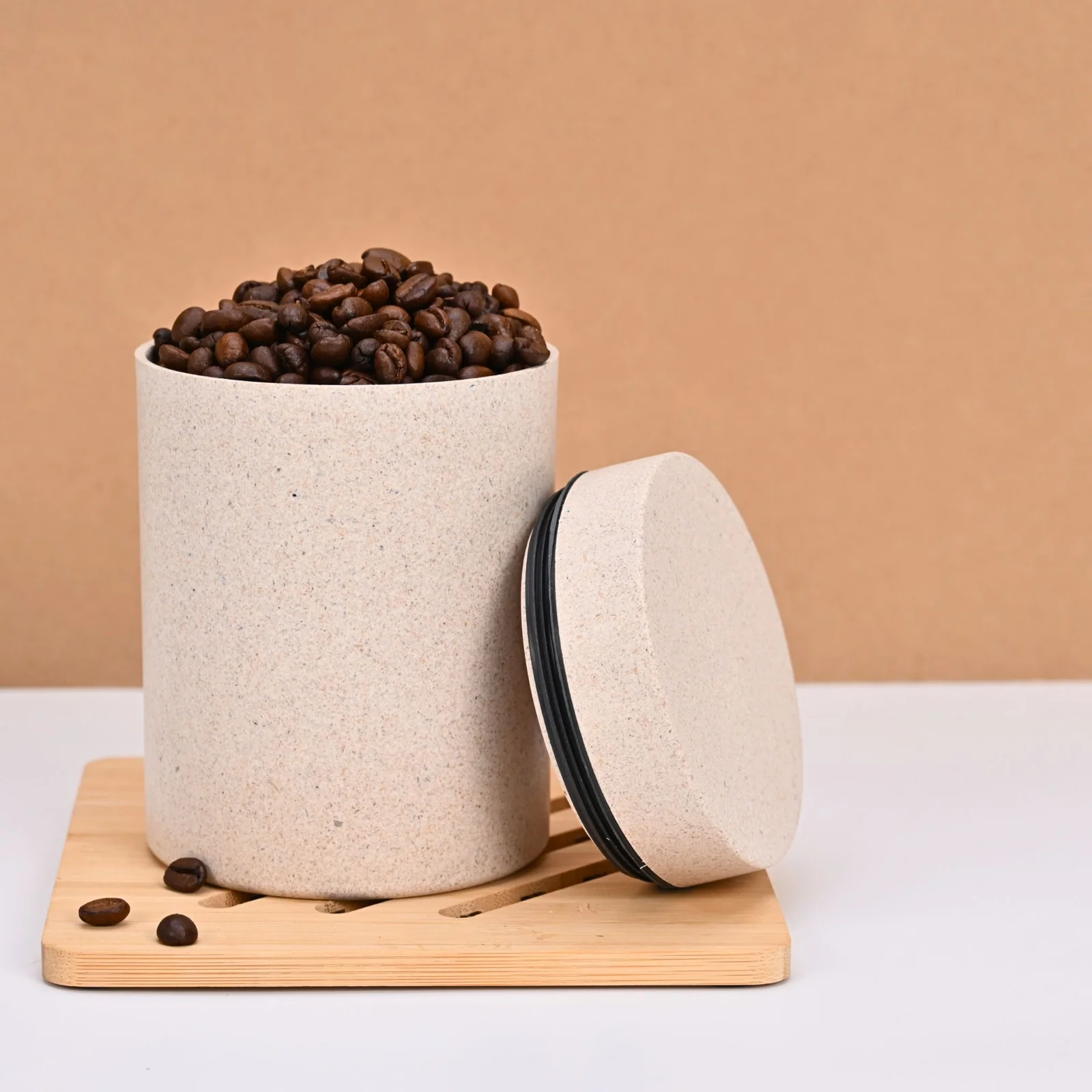 Storage Container | Made With Bamboo Fibers | Kitchen Storage Safe Additional View-0