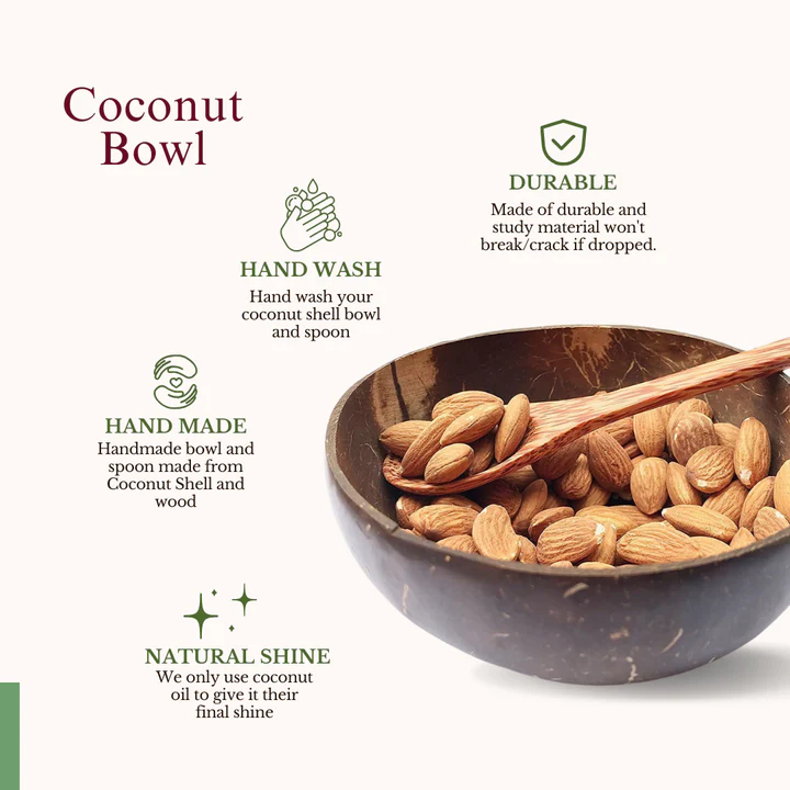Artisan Coconut Bowl With Spoon | 500 ML | Additional View-2