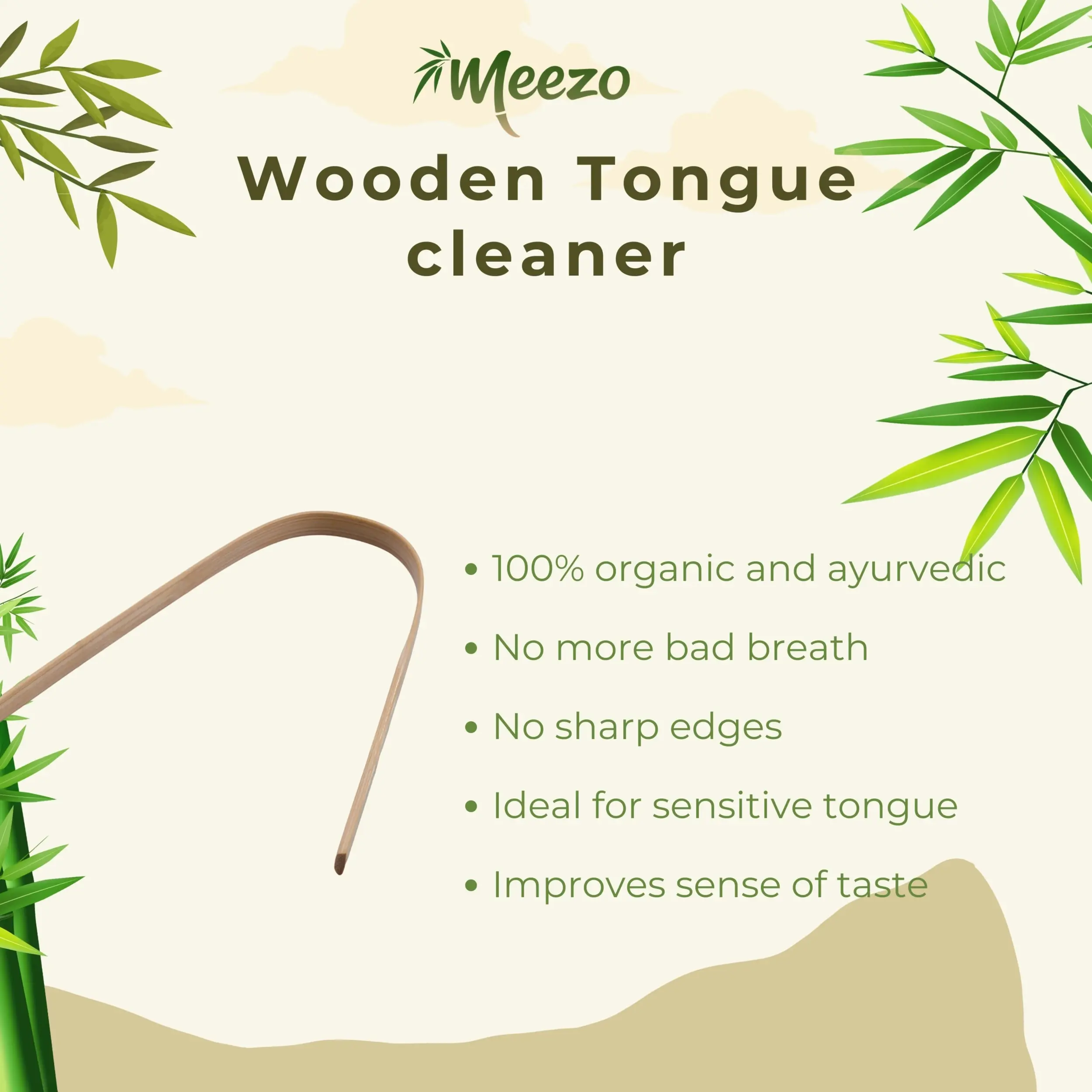 Biodegradable Bamboo Tongue Cleaner Additional View-4