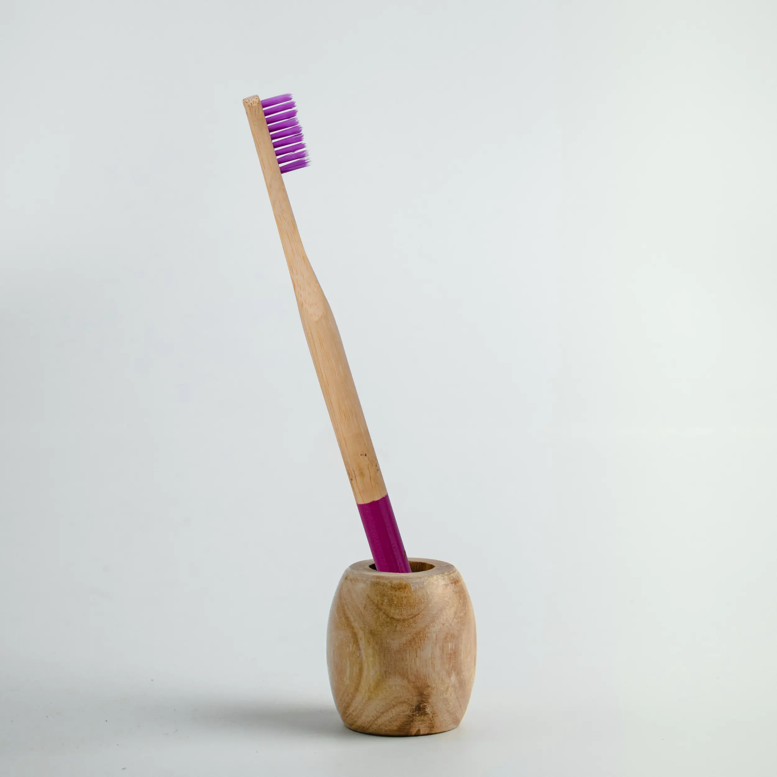 Biodegradable Bamboo Purple Bristle Toothbrush Additional View-5
