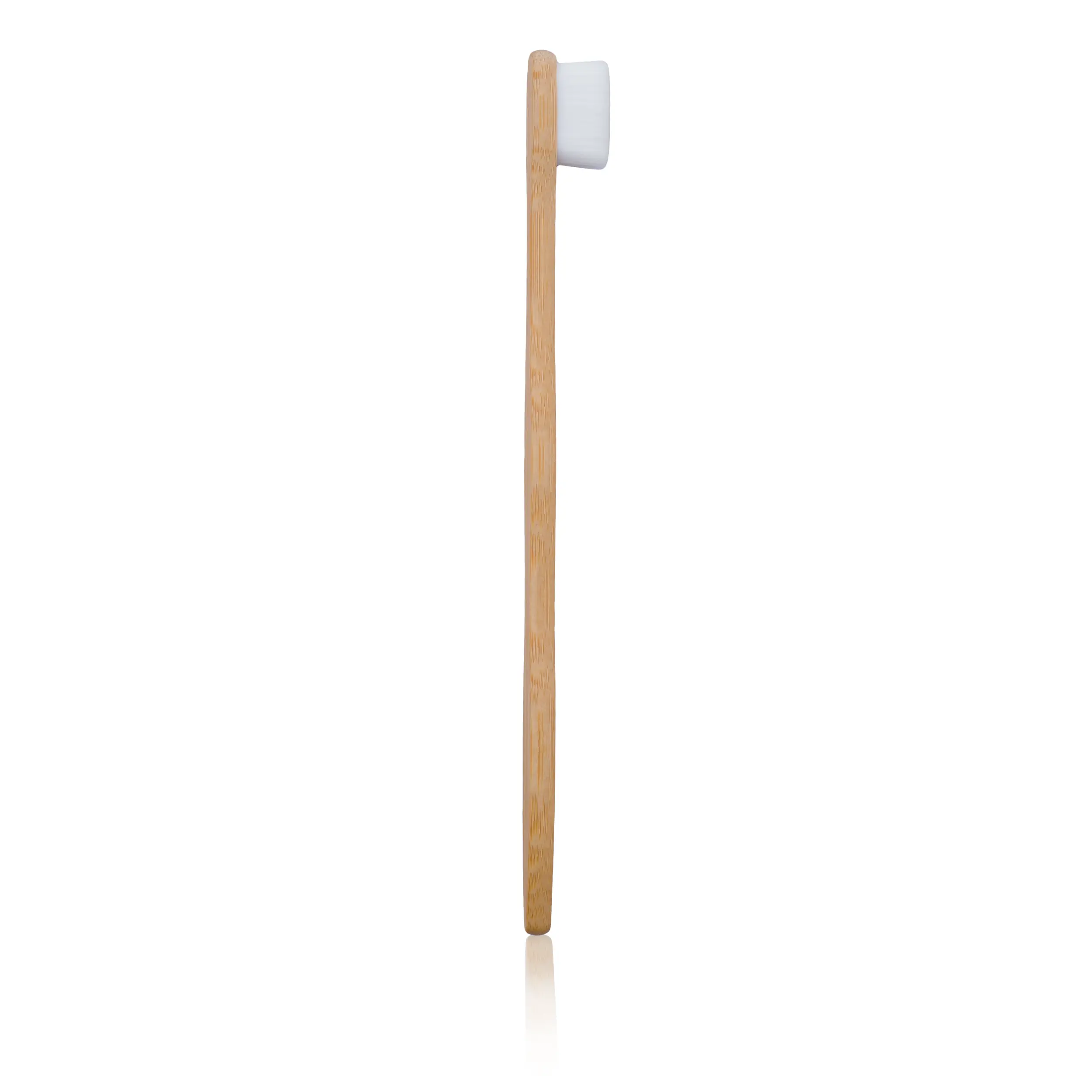 Bamboo White Flat Handle Ultra-Soft Toothbrush Additional View-1