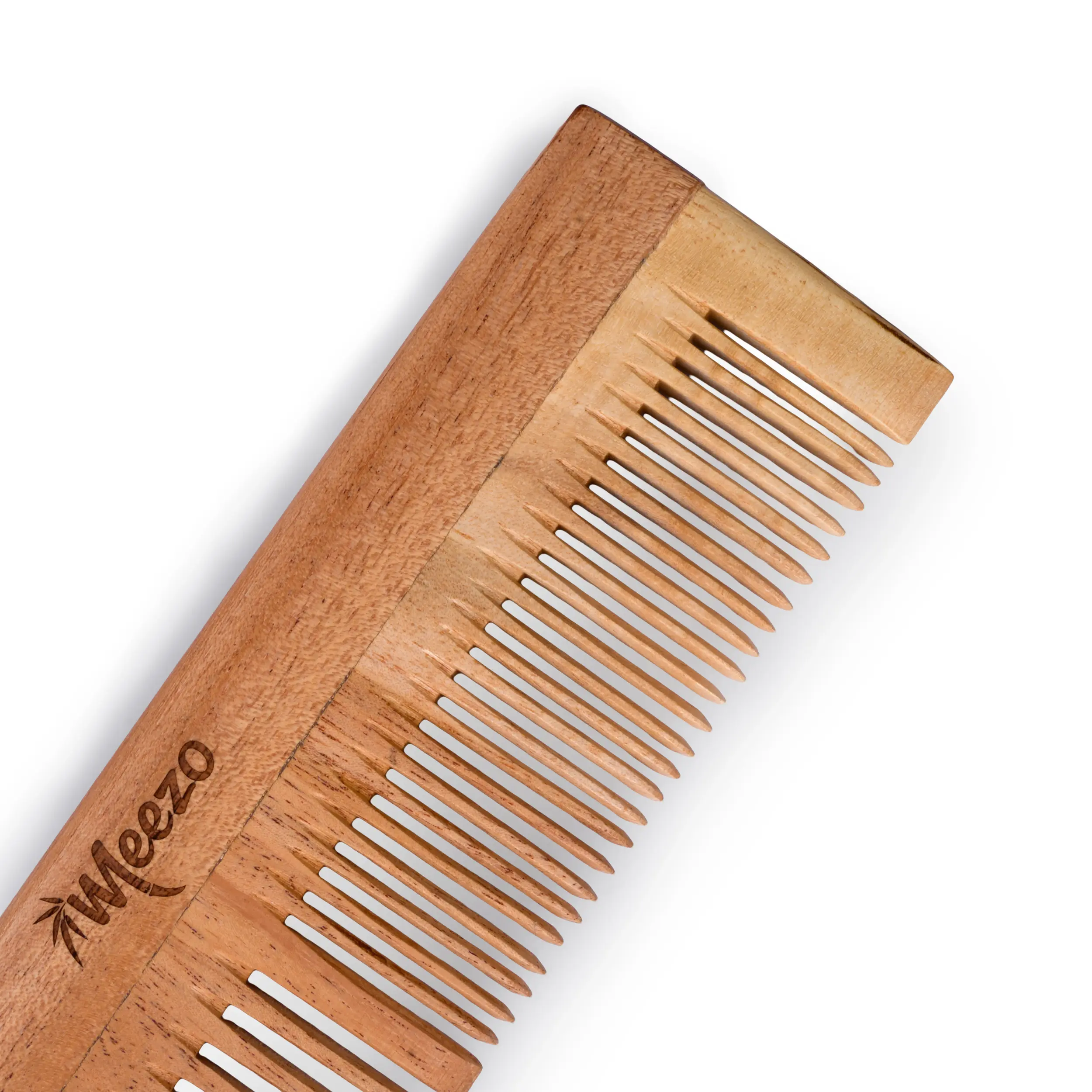 Neem Wood Comb | Both Wide And Narrow Spaced Teeth | Detangling & Styling Additional View-2