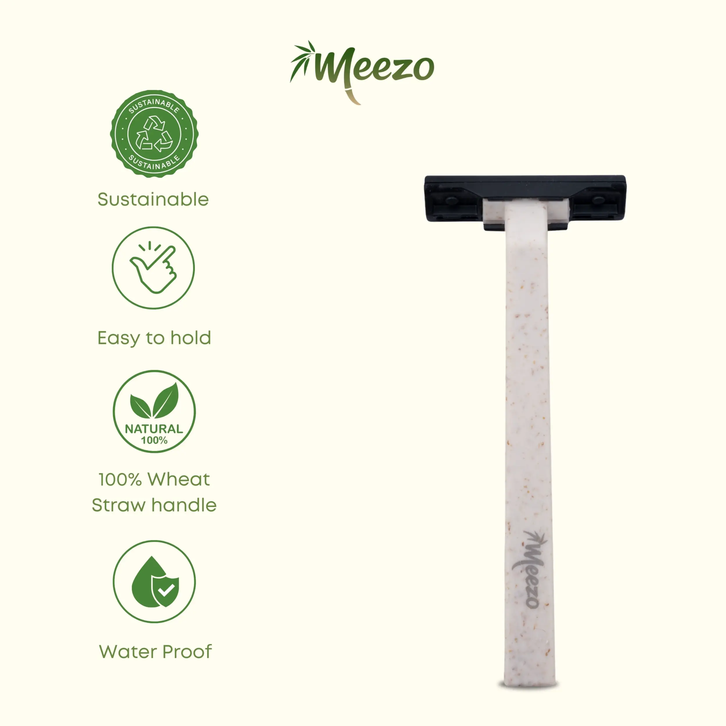 Wheat Straw Handle Shaving Razor Additional View-3
