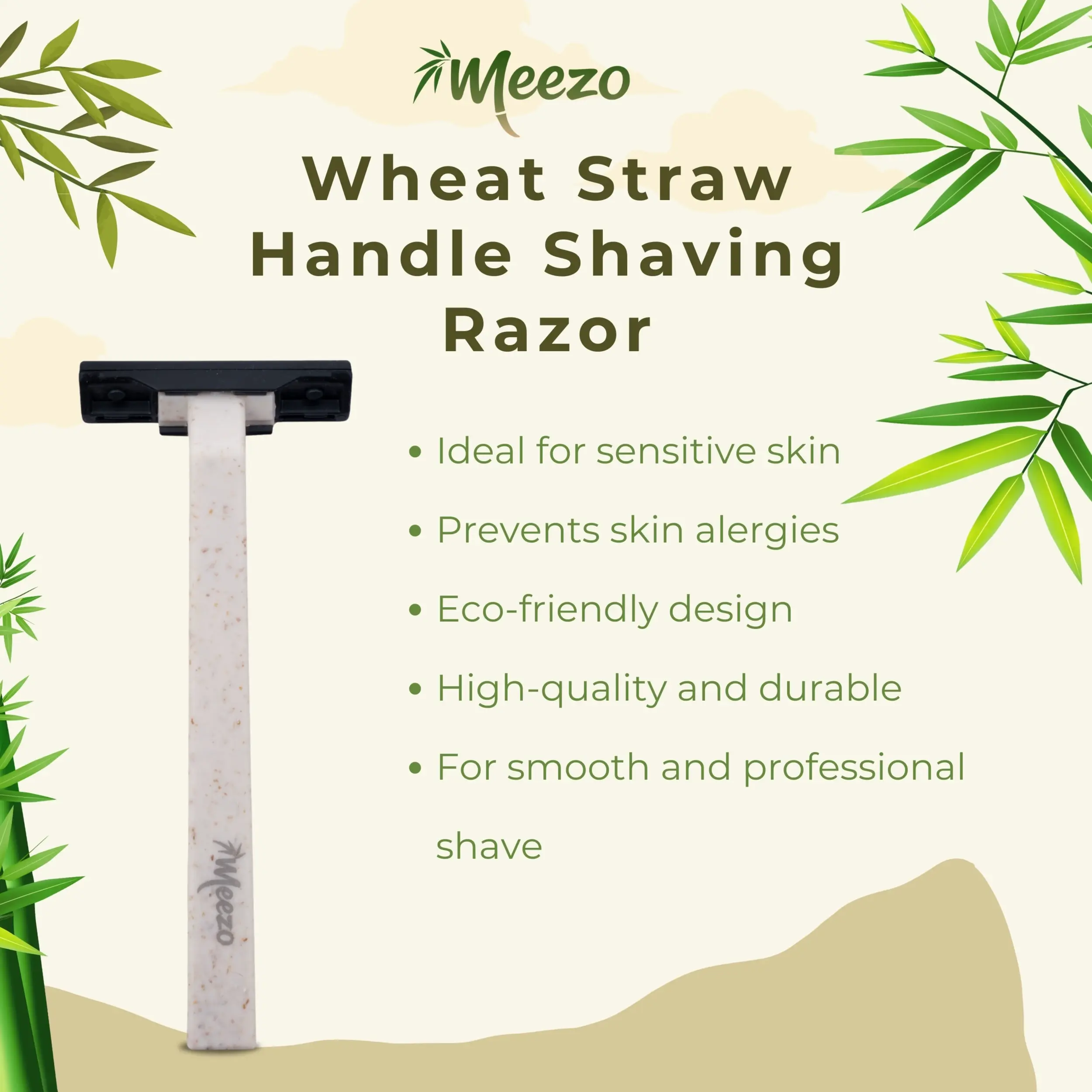 Wheat Straw Handle Shaving Razor Additional View-4