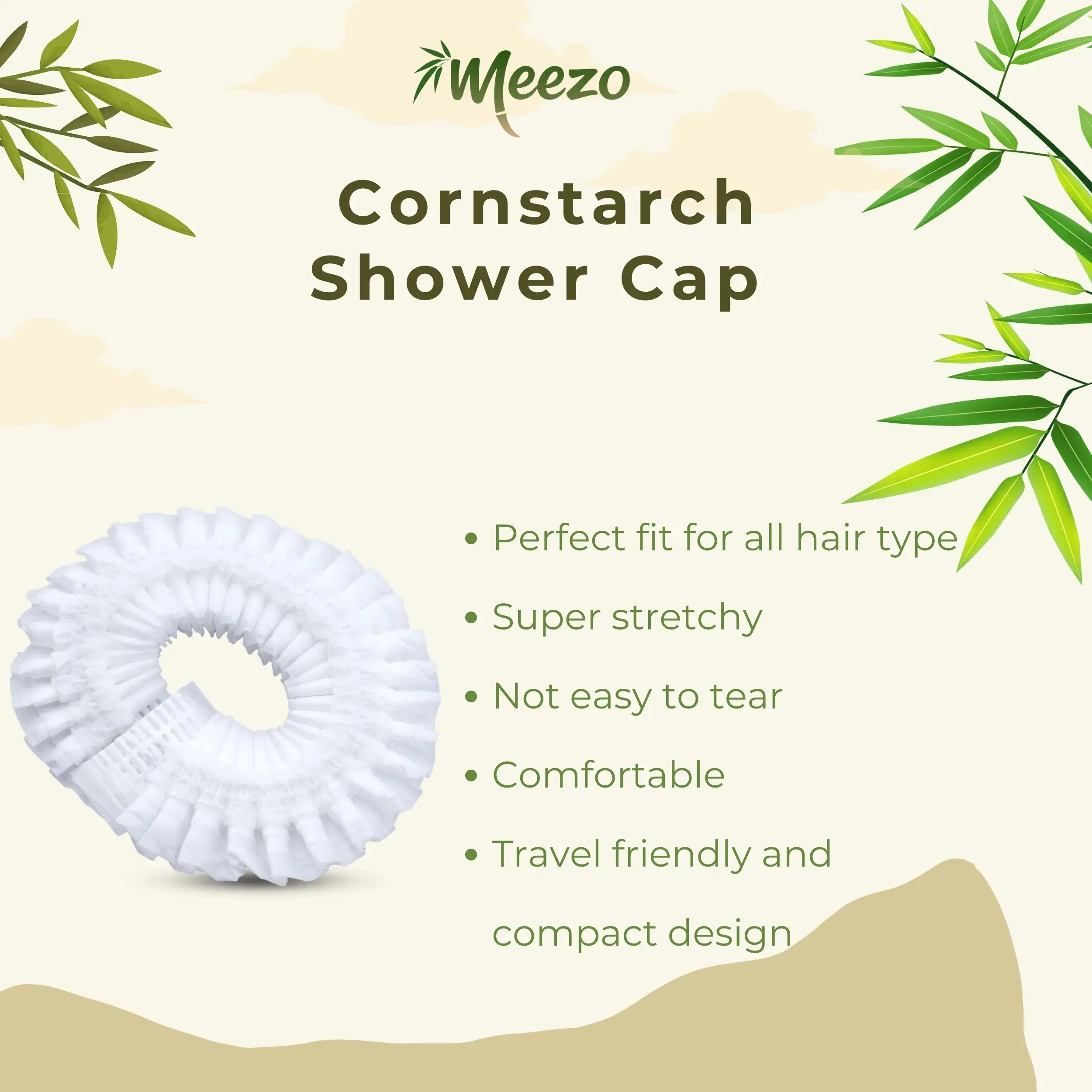 Cornstarch Shower Cap | Eco-Friendly, Reusable, And Biodegradable Additional View-4