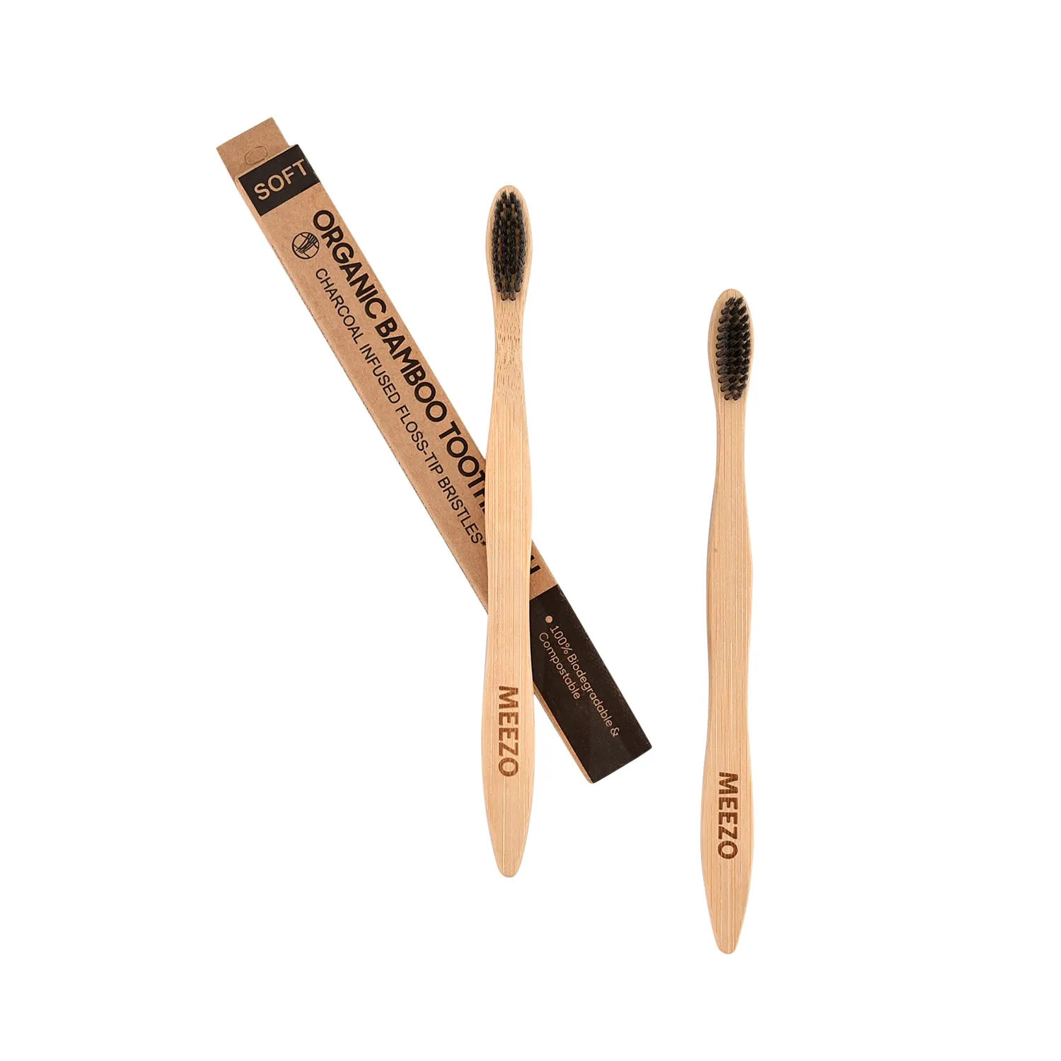 Biodegradable Eco-Friendly Natural Bamboo Charcoal Toothbrushes Additional View-0