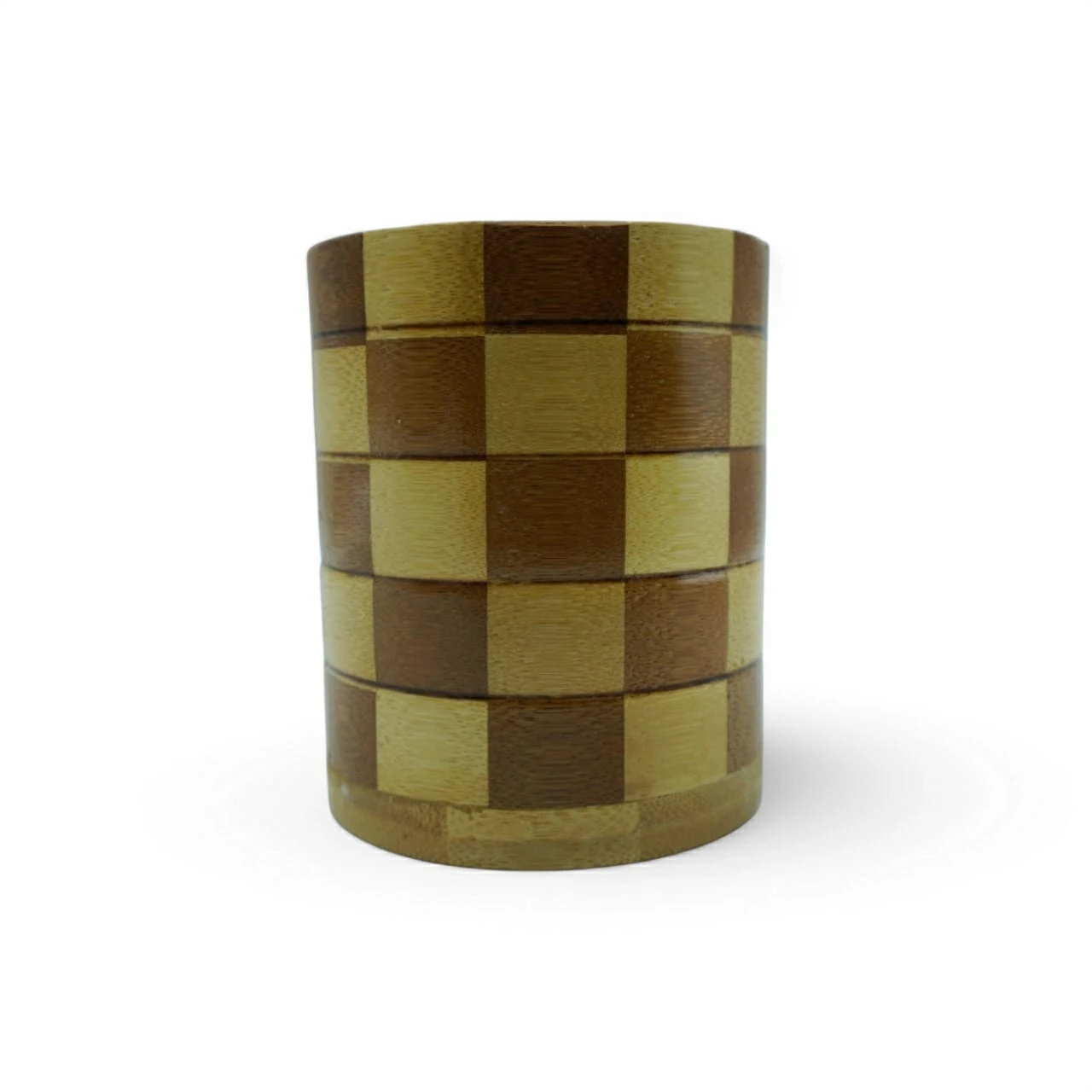 Eco-Chic Bamboo Pencil/Pen/Stapler Holder For Office Desk Main Additional View