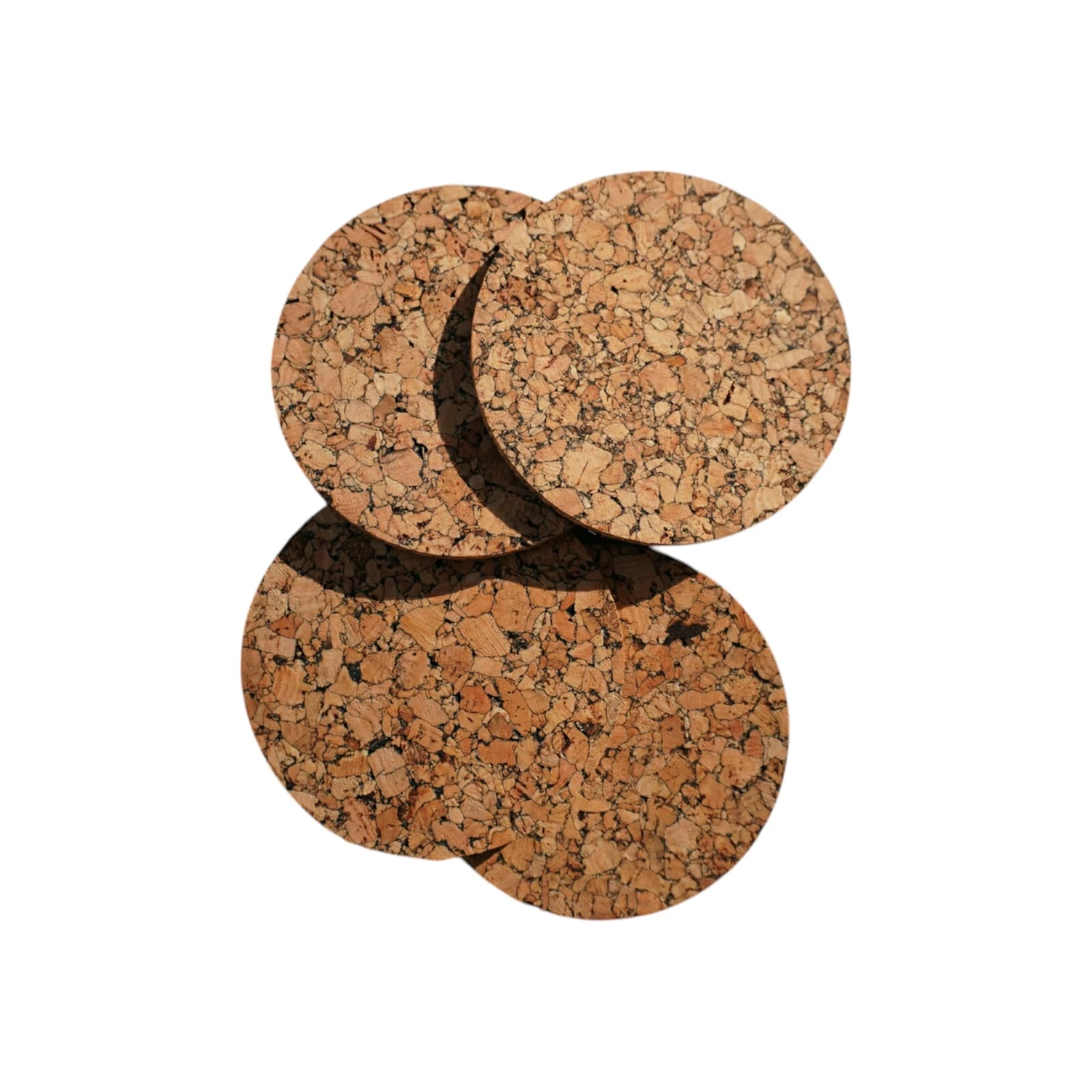 Cork Coasters | Natural Textured | Set Of 4 | Circular Shaped | Eco-friendly Material Main Additional View