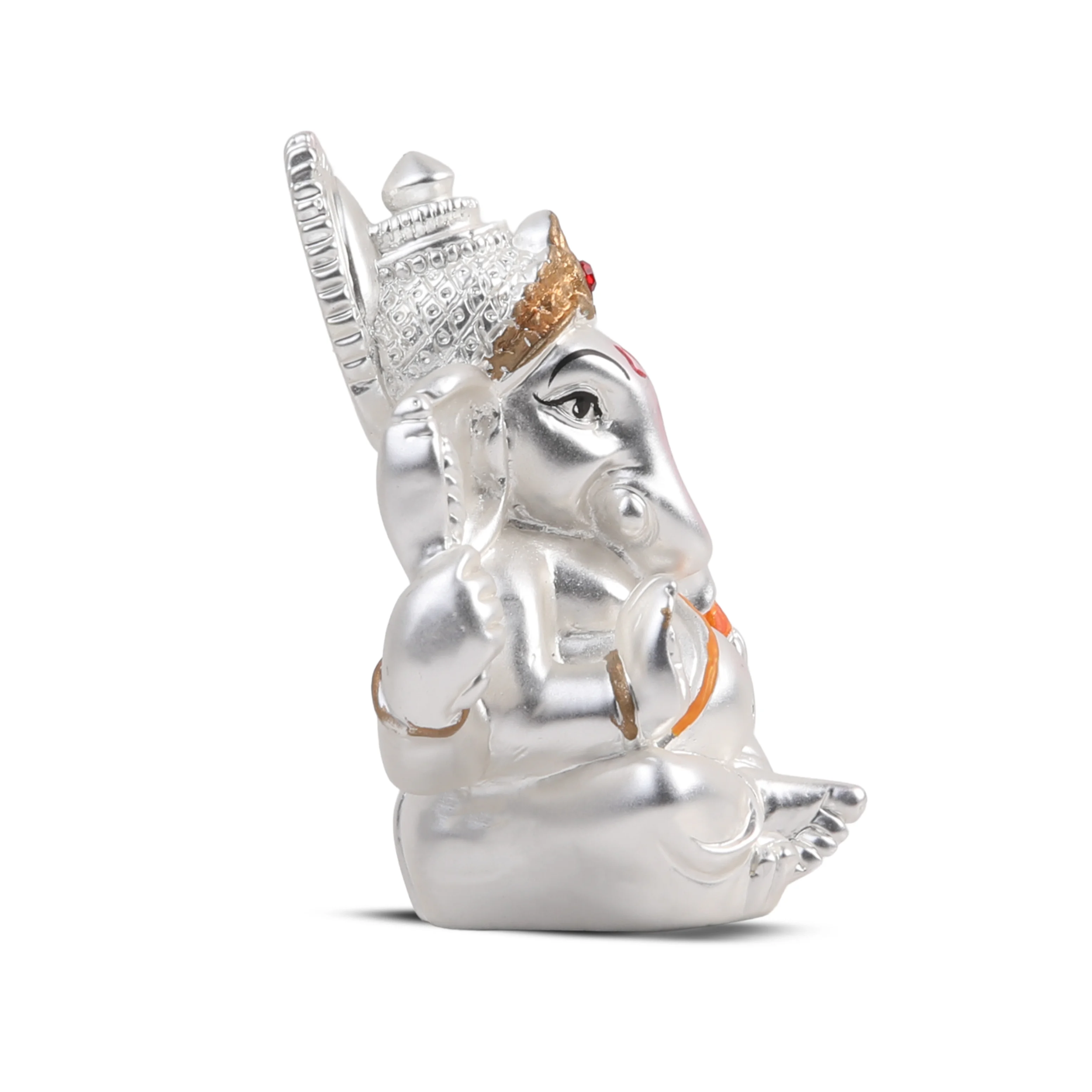 Silver & Golden Ganesh Idol – 2.5 X 2 Inch | Meezo Additional View-3